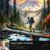 Bear Creek Crossing, digital painting by Stacey Mayer C. 2024