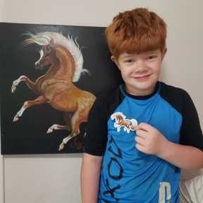 Benjamin's chestnut horse sticker