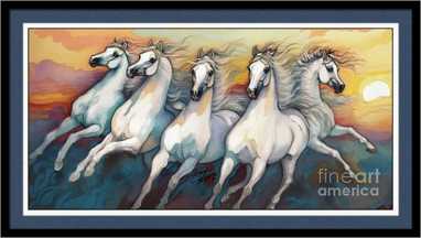 Sunset Horses by Stacey Mayer C. 2024